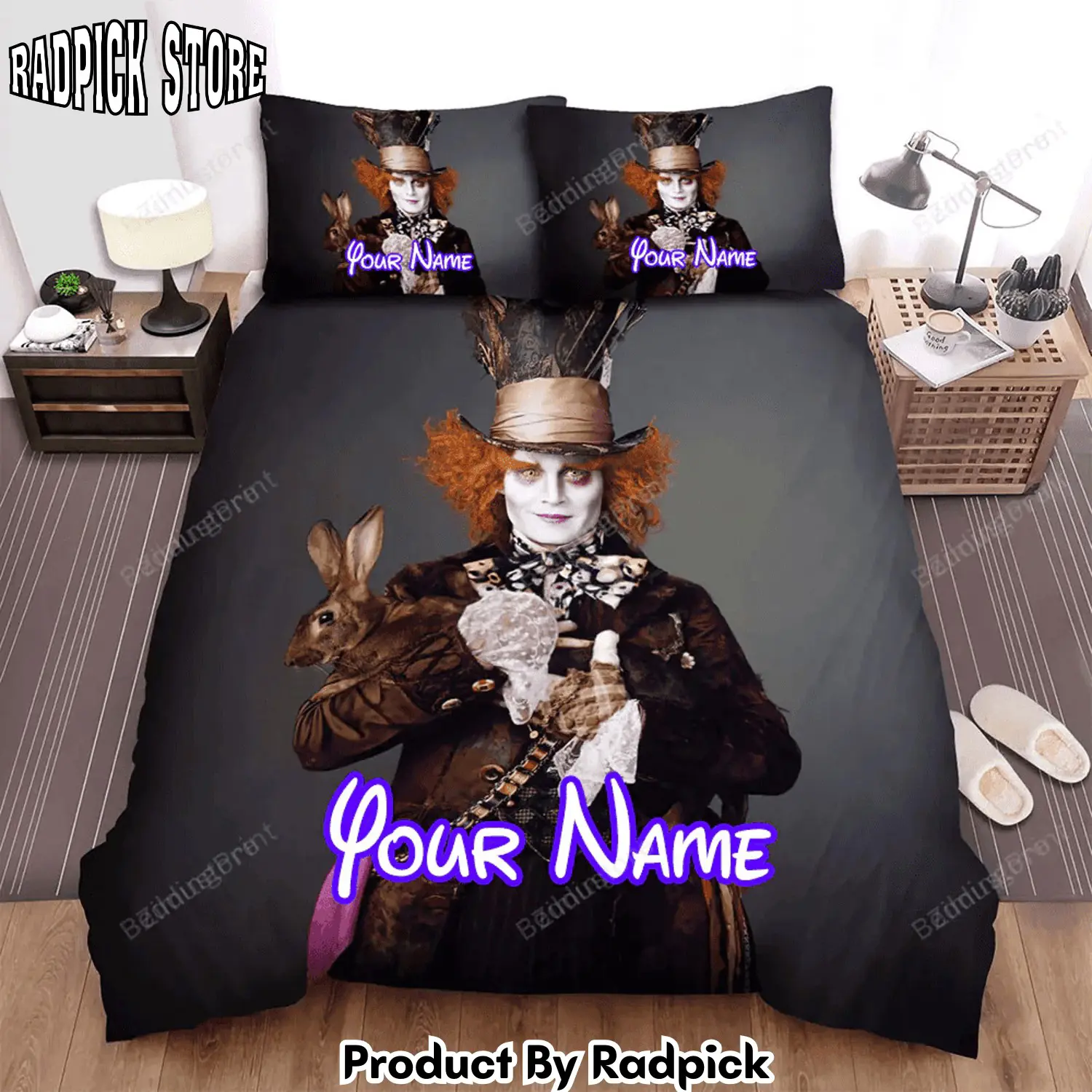 Radpick alice in wonderland i clown movie poster bed sheets duvet cover personalized name bedding sets rp3278843